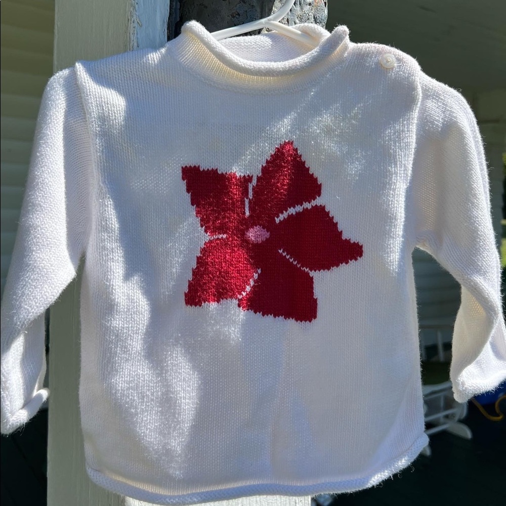 6-12 mo girls turtle neck knit sweater